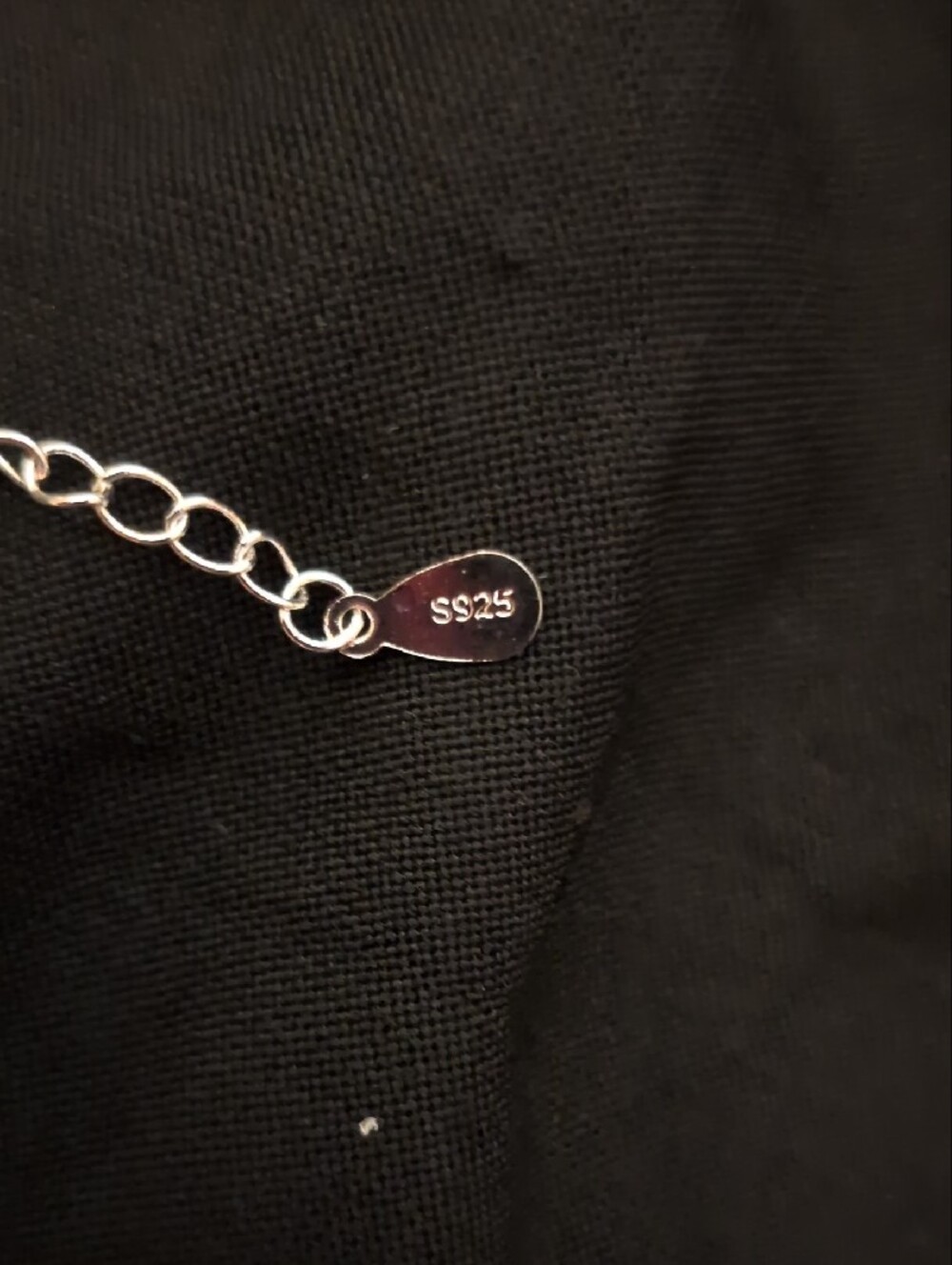 Sterling Silver Clear Crystal Solitaire Pendant Necklace 18" - Picture 3 of 4
